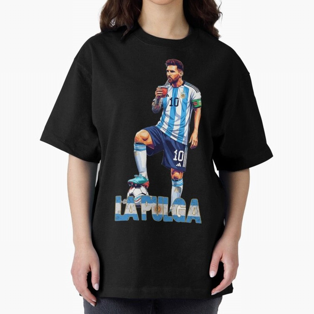 Argentina World Champs Messi Number Oversized T-Shirt Celebrate National Team Dreams in Match Day Hype around FIFA World Cup 2026 USA Canada Mexico, CR7, France and Portugal, Match Day Excitement, Supporter Culture, Golden Goals and Global Football