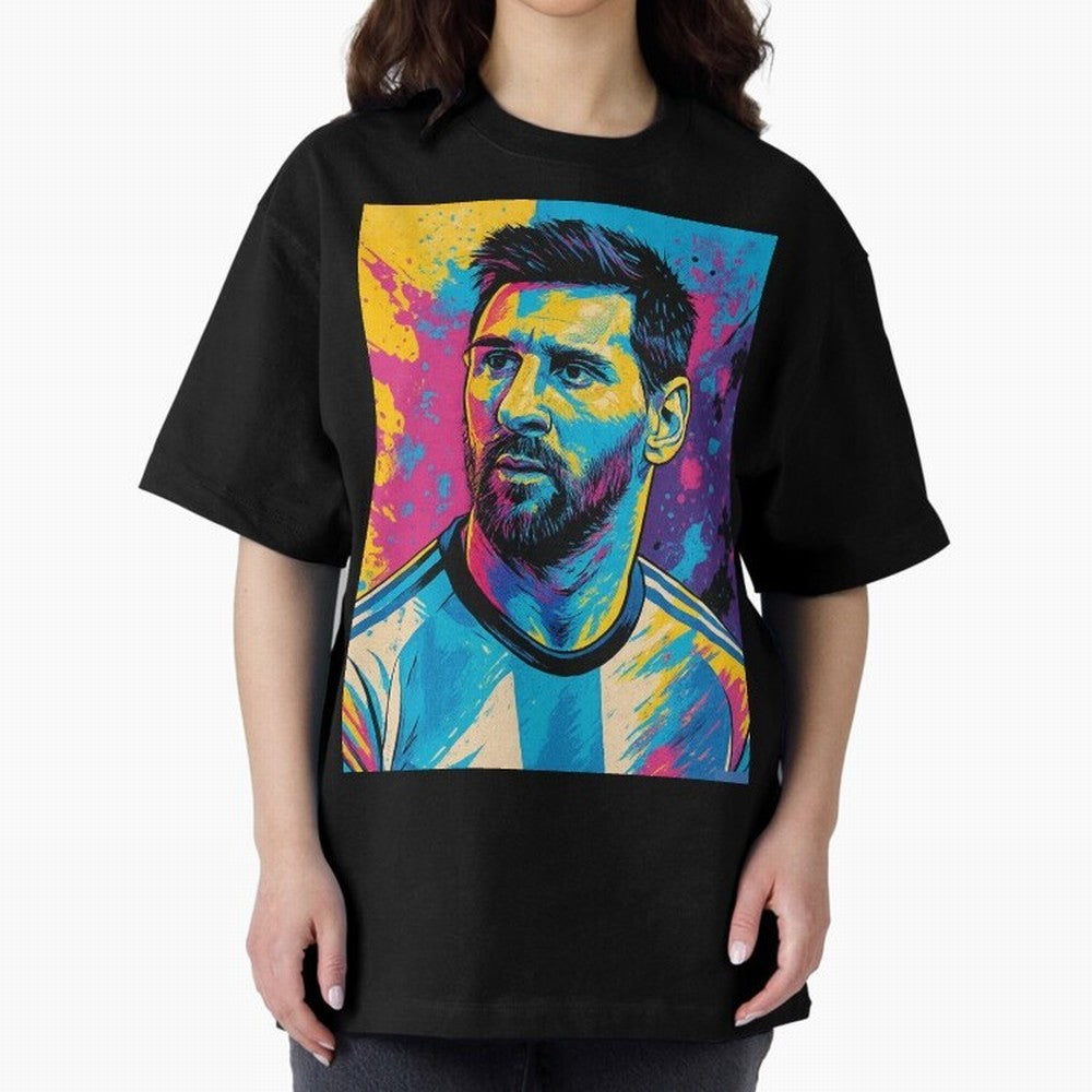 Argentina World Champs Messi Number Oversized T-Shirt Stand with FIFA World Cup 2026 Group Stage Made for CR7, Brazil, Portugal and Argentina Energy, Football Passion, Legendary Performances, Festival Vibes and Supporter Community; Great for