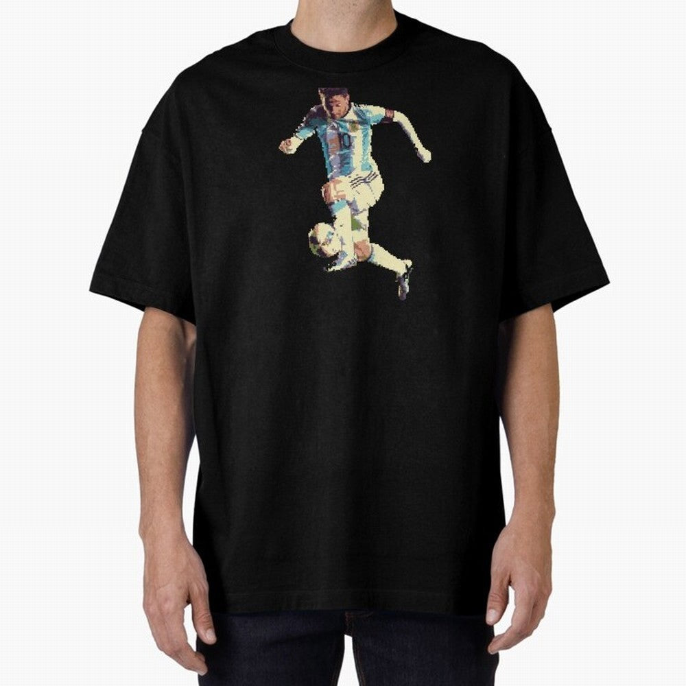 Lionel Messi Oversized T-Shirt Celebrate Classic Football Spirit in Global Football Passion for FIFA World Cup 2026 USA Canada Mexico, Celebrating Mbappe and Neymar, Argentina, Game Day Rituals, Football Legends, Country Pride and the Road to the