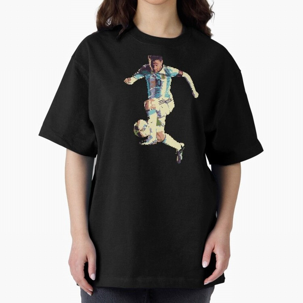 Lionel Messi Oversized T-Shirt Celebrate Classic Football Spirit in Global Football Passion for FIFA World Cup 2026 USA Canada Mexico, Celebrating Mbappe and Neymar, Argentina, Game Day Rituals, Football Legends, Country Pride and the Road to the