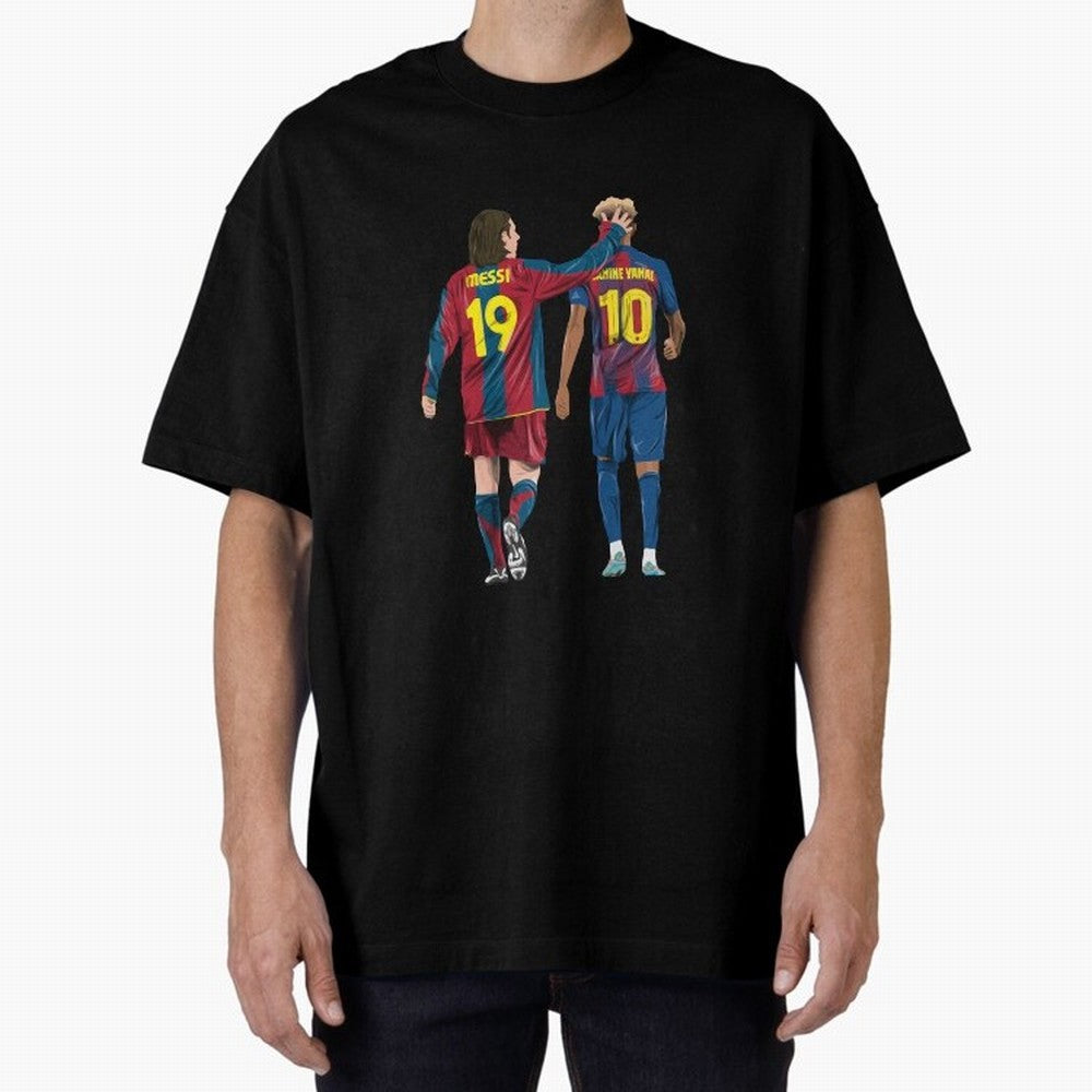 Lionel Messi and Friend Oversized T-Shirt Elevate FIFA World Cup 2026 Group Stage for Fans of Haaland and Spain and Netherlands, Bringing Classic Soccer Heritage, Championship Pressure, Fan Loyalty and International Pride; Ideal for Football Dads,