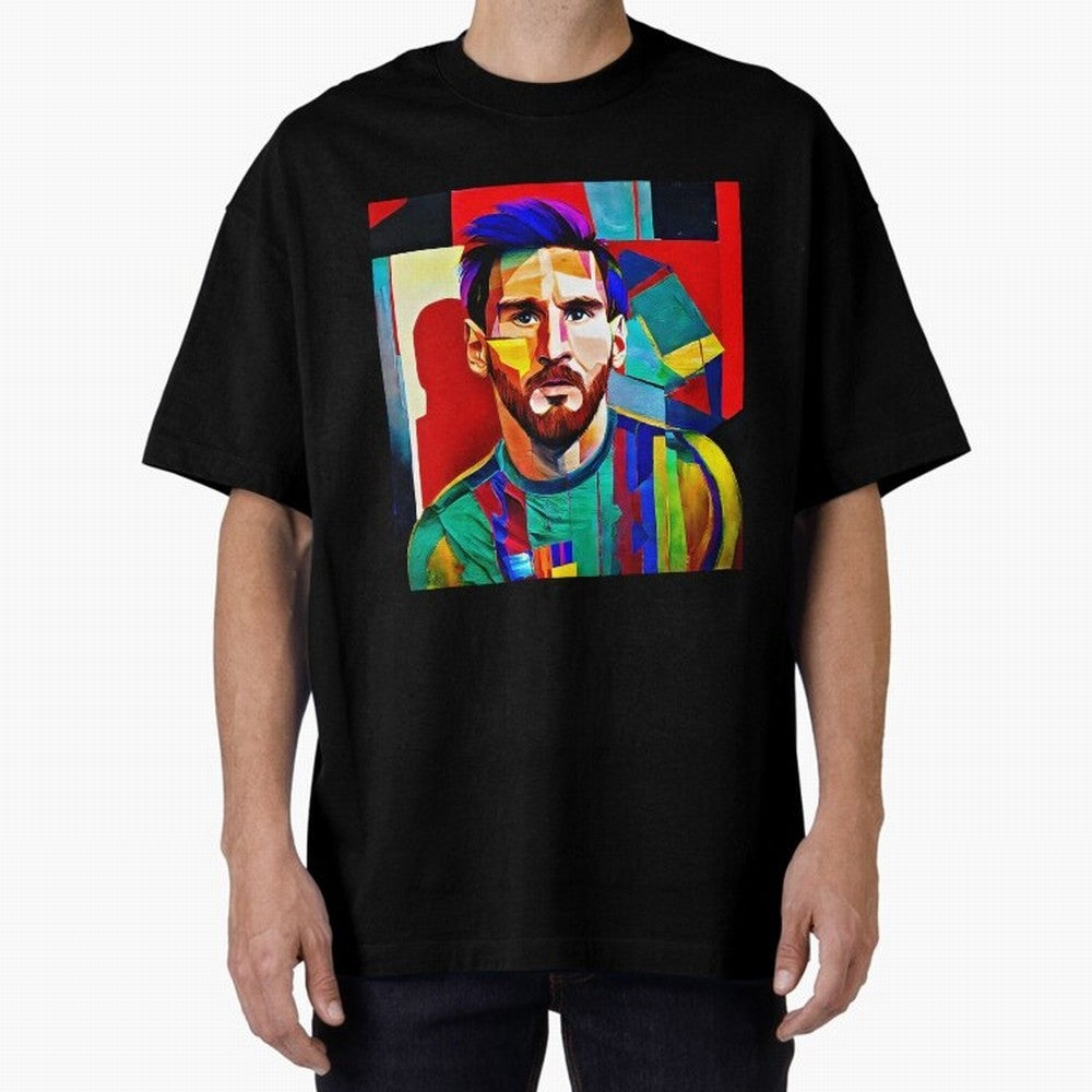 digital image of Messi Oversized T-Shirt Celebrate Fan Favorites in FIFA World Cup 2026 Group Stage for Fans of Messi, Neymar and Mbappe and Spain, Bringing Match Day Excitement, Supporter Culture, Golden Goals and Global Football Passion; Ideal