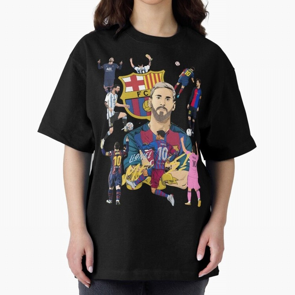 MiaMessi Premium Oversized T-Shirt Honor Global Football Passion for FIFA World Cup 2026 Group Stage, Built around Messi, Neymar and Mbappe, England, France and Netherlands, Classic Soccer Heritage, Championship Pressure, Fan Loyalty and