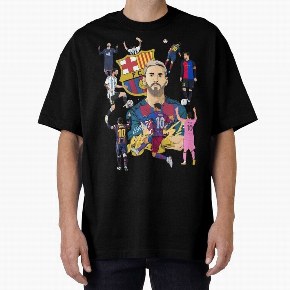 MiaMessi Premium Oversized T-Shirt Honor Global Football Passion for FIFA World Cup 2026 Group Stage, Built around Messi, Neymar and Mbappe, England, France and Netherlands, Classic Soccer Heritage, Championship Pressure, Fan Loyalty and