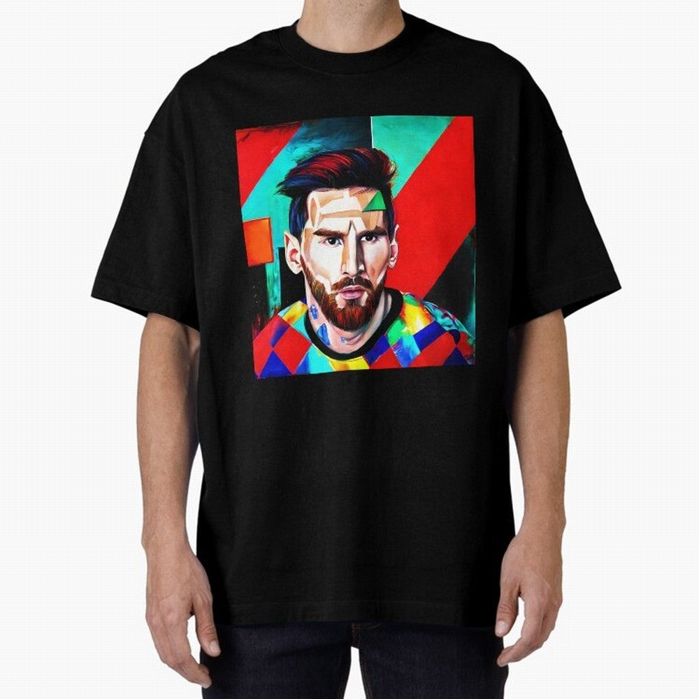 colorful Messi Oversized T-Shirt Remember FIFA World Cup 2026 Group Stage Filled with CR7 and Messi, England Energy, Retro Football Energy, Iconic Rivalries, Trophy Chase Drama and Stadium Atmosphere; Perfect for Supporters Who Want Bold Football