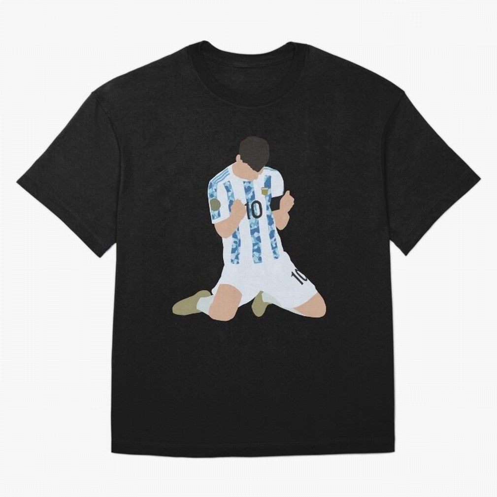 Messi Celebrates Argentina Victory Classic T-Shirt Honor Champions and Dreams in Global Football Passion for FIFA World Cup 2026, Highlighting Messi, CR7 and Mbappe, Argentina, Tournament Hype, Historic Matchups, Family Viewing Parties and Global