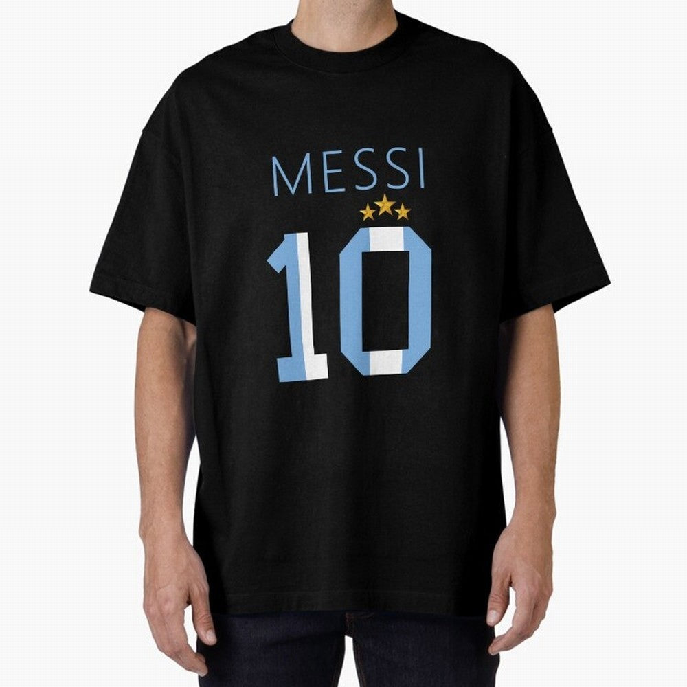 Messi argentina number 10 with 3 stars ver 1 Classic T-Shirt Show Fan Pride Across FIFA World Cup 2026 Group Stage Spirit, Driven by Argentina, Messi, Sports Nostalgia, International Competition, Famous Players and Unforgettable Victories; Perfect