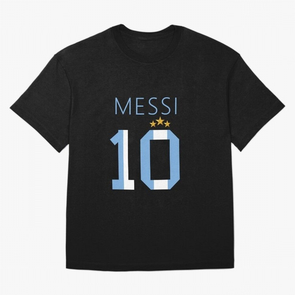 Messi argentina number 10 with 3 stars ver 1 Classic T-Shirt Show Fan Pride Across FIFA World Cup 2026 Group Stage Spirit, Driven by Argentina, Messi, Sports Nostalgia, International Competition, Famous Players and Unforgettable Victories; Perfect