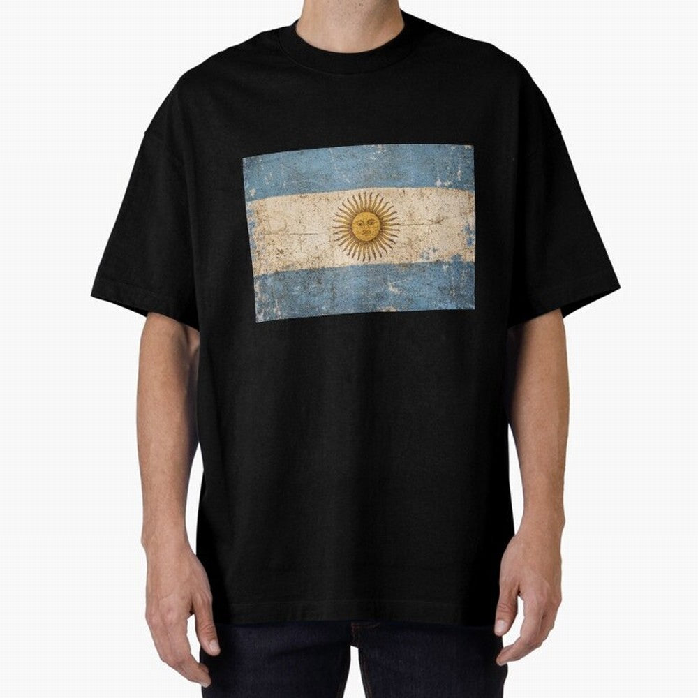 Vintage Argentina Flag Soccer Fan Design Classic T-Shirt Wear the Spirit of Global Football Passion for FIFA World Cup 2026 USA Canada Mexico, Filled with Messi, CR7 and Mbappe, England and Germany, Tournament Hype, Historic Matchups, Family