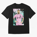 Messi Pop Art Portrait Oversized T-Shirt Live for the Drama of Match Day Hype around FIFA World Cup 2026 USA Canada Mexico, Neymar, Haaland and Cristiano Ronaldo, Germany, Football History, Final Match Energy, Crowd Noise and Once in a Lifetime