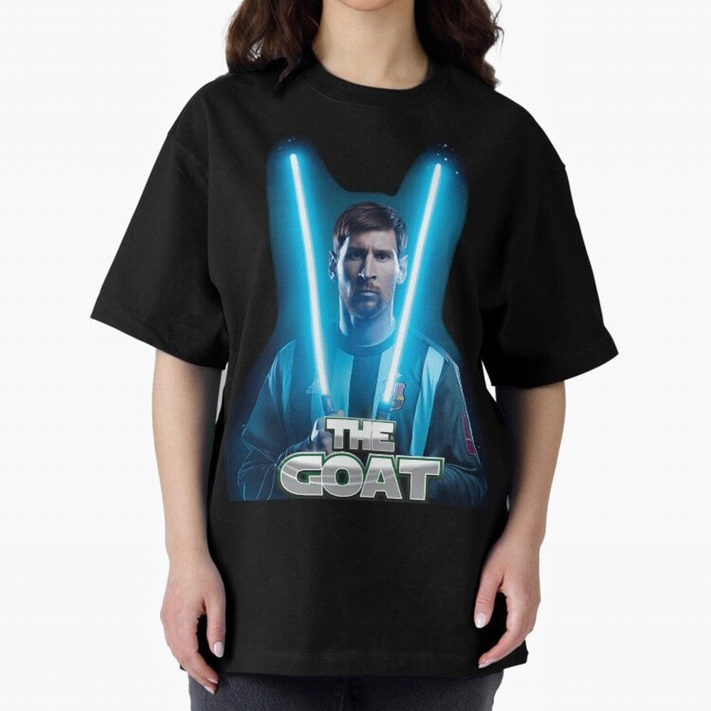 Messi Pop Art Portrait Oversized T-Shirt Follow the Road to the FIFA World Cup 2026 USA Canada Mexico Journey through Haaland and Mbappe Highlights, England and Germany Pride, Tournament Hype, Historic Matchups, Family Viewing Parties and Global