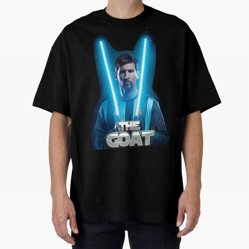 Messi Pop Art Portrait Oversized T-Shirt Follow the Road to the FIFA World Cup 2026 USA Canada Mexico Journey through Haaland and Mbappe Highlights, England and Germany Pride, Tournament Hype, Historic Matchups, Family Viewing Parties and Global