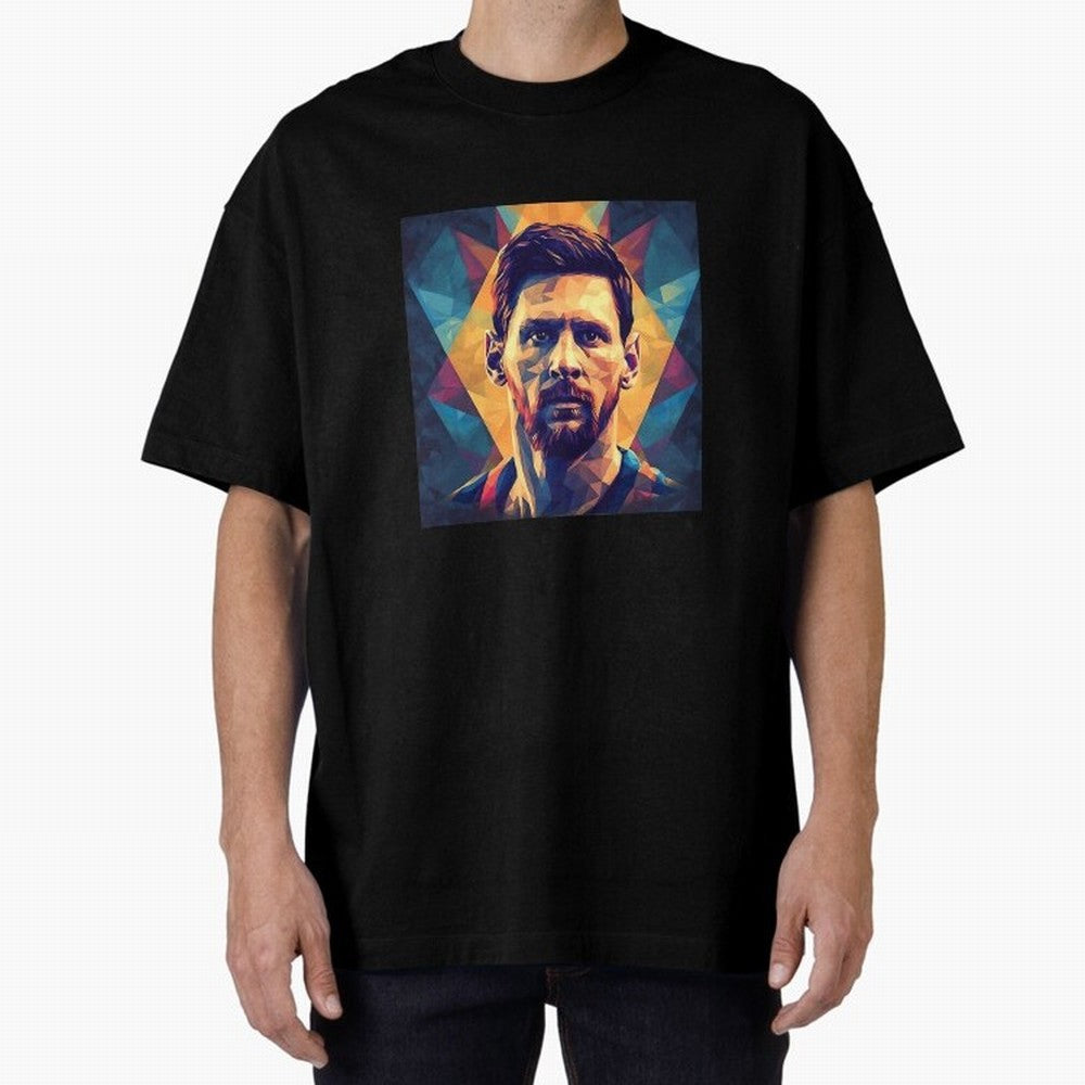Lionel Messi Portrait Vector Classic T-Shirt Follow the Road to the FIFA World Cup 2026 Group Stage Journey through Mbappe Highlights, Argentina and Brazil Pride, Soccer Culture, Superstar Moments, National Team Dreams and Competitive Fire; Perfect
