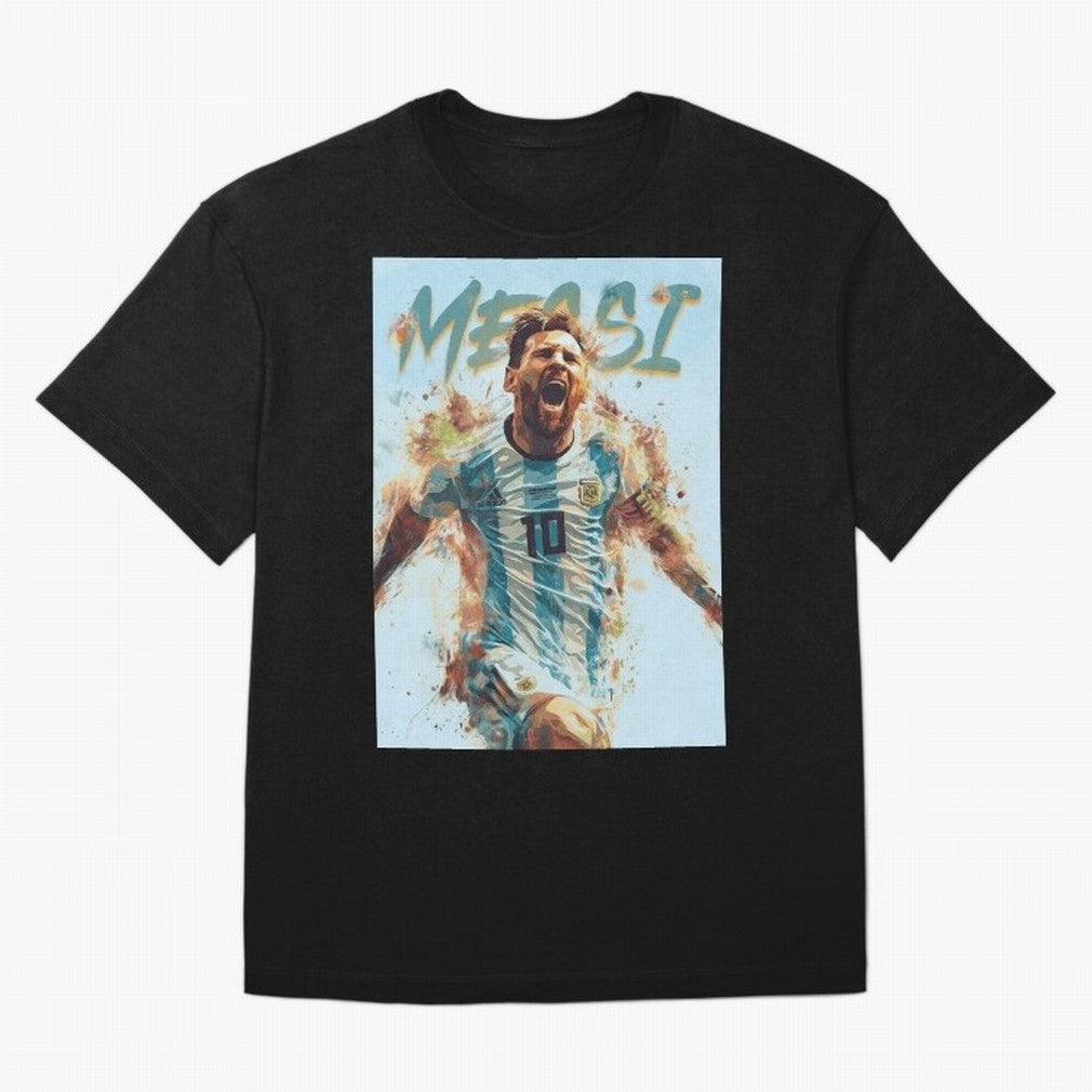 Messi The GOAT Oversized T-Shirt Show Championship Spirit for FIFA World Cup 2026 Capturing CR7, Brazil Energy, Championship Spirit, Famous Goals, Roaring Crowds and International Football Unity; Perfect for People Who Love Argentina, Brazil,