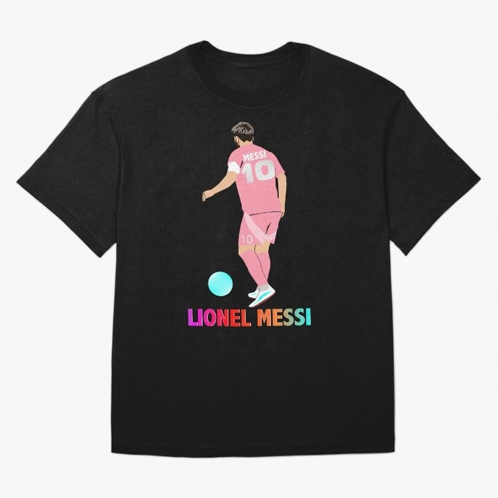 Lionel Messi illustration Oversized T-Shirt Capture Stadium Memories from FIFA World Cup 2026 Group Stage Spirit, Centered on Argentina and Brazil, Messi, Global Supporter Spirit, Legendary Goals, National Colors and Tournament Celebration; Perfect