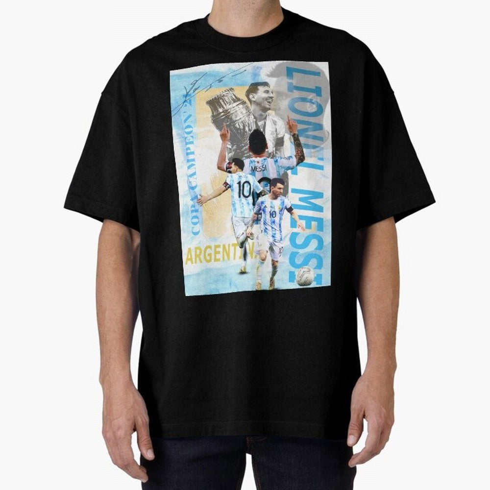 Lionel Messi Argentina Champion Poster Classic T-Shirt Keep the Match Day Mood of FIFA World Cup 2026 Group Stage for Fans of Messi and England, France and Netherlands, Bringing Tournament Hype, Historic Matchups, Family Viewing Parties and Global