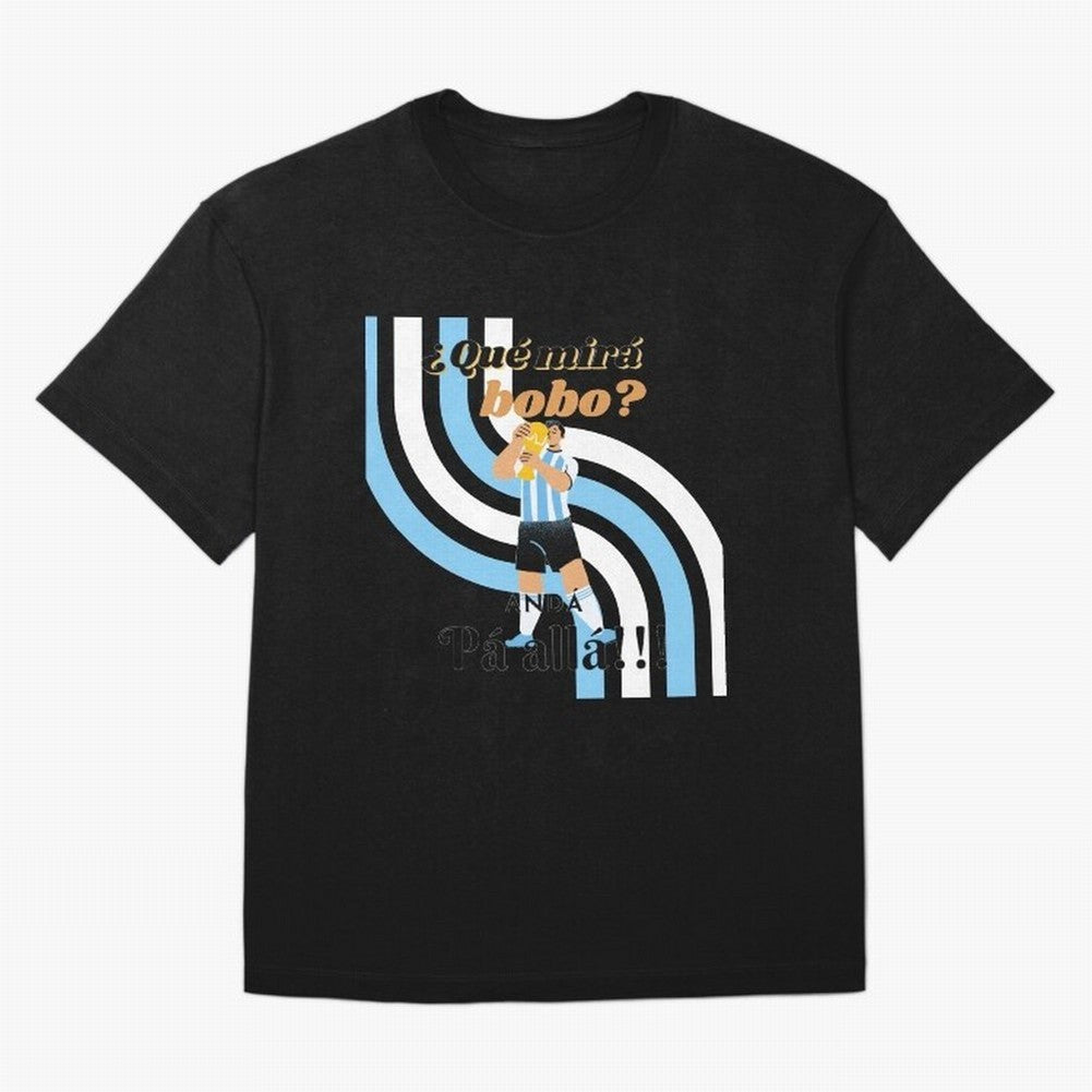 Vintage Messi Argentina Que Mira Bobo Oversized T-Shirt Keep Football History Alive during FIFA World Cup 2026 USA Canada Mexico Connected to CR7, Argentina, France and Brazil Energy, Football History, Final Match Energy, Crowd Noise and Once in a