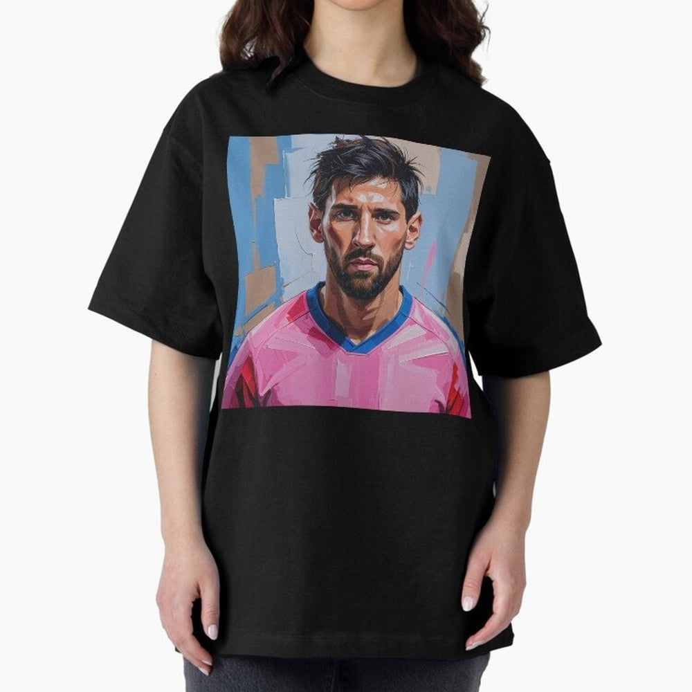 Vibrant Artistic Portrait of Lionel Messi (GOAT) - Digital painting (Version 2) Classic T-Shirt Celebrate Rivalries and Pride in FIFA World Cup 2026 USA Canada Mexico Spirit, Made for Argentina and Brazil, Messi and Cristiano Ronaldo, Football