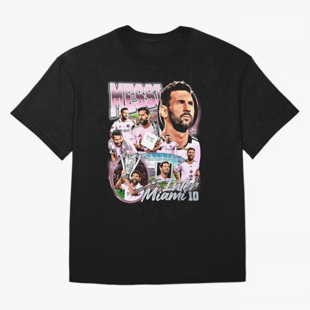 Lionel Messi Inter Miami Retro Vintage bootleg rap tee Classic T-Shirt Live for the Drama of FIFA World Cup 2026 Centered on Haaland, Brazil, Portugal and Argentina Energy, Vintage Soccer Flavor, Modern Football Stars, National Flags and Final