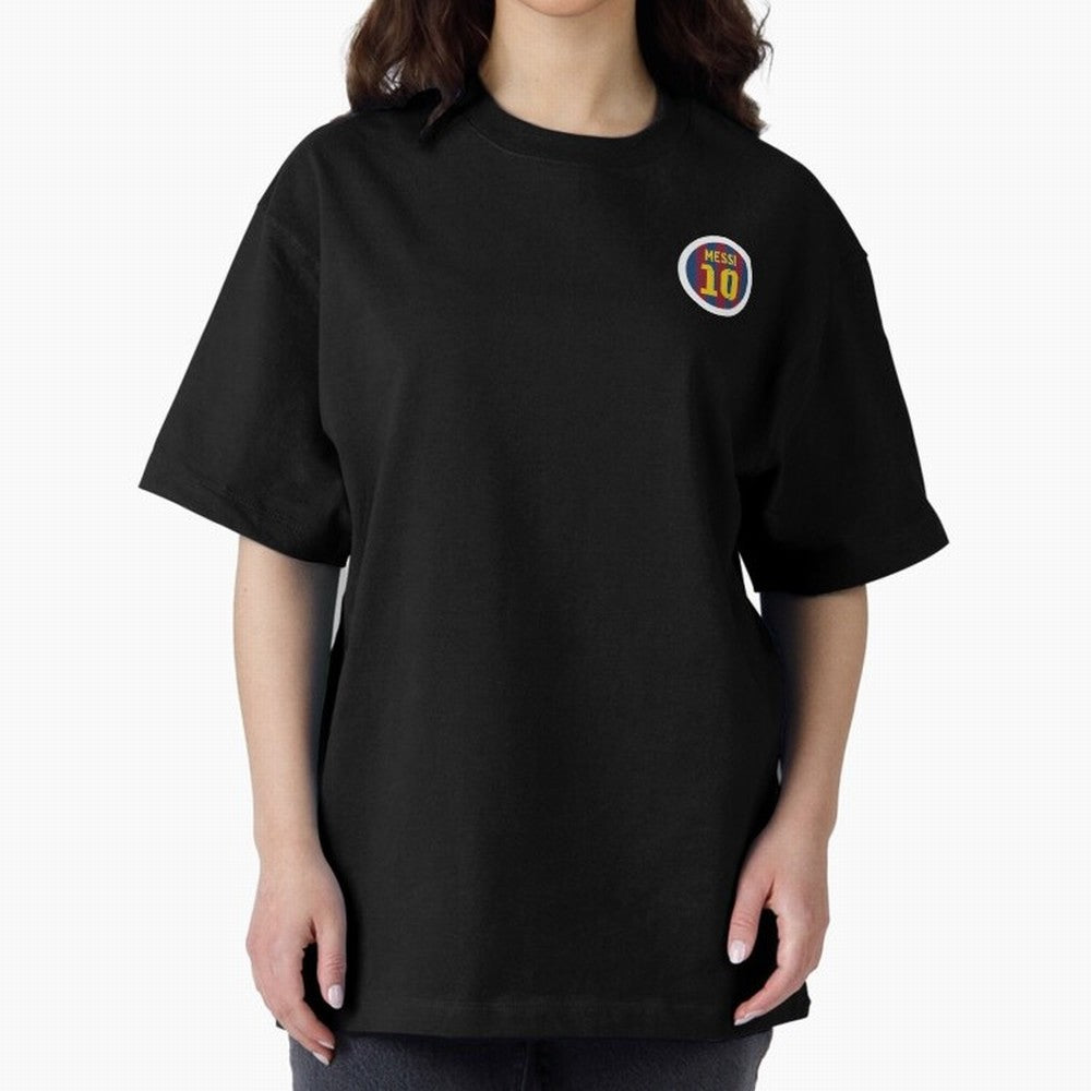 The goat, Lionel Messi Barcelona 10 Oversized T-Shirt Bring Global Tournament Vibes to Global Football Passion for FIFA World Cup 2026 Group Stage, Centered on Haaland and Mbappe, Argentina and Brazil, Sports Nostalgia, International Competition,
