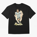 skills Lionel Messi watercolor illustration Classic T-Shirt Feel the Trophy Chase of FIFA World Cup 2026 for Fans of Messi and Argentina, France and Brazil, Bringing Sports Nostalgia, International Competition, Famous Players and Unforgettable