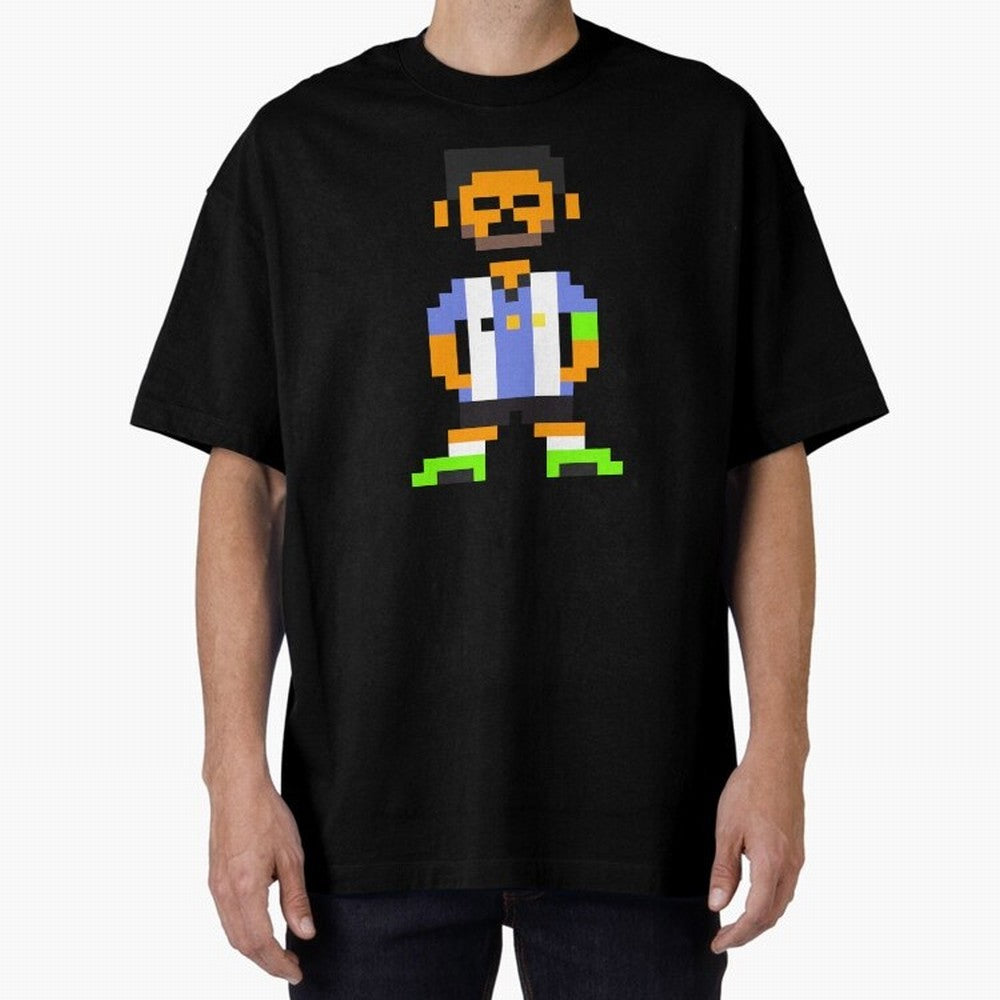 Pixel Pose Messi Oversized T-Shirt Celebrate the Stars of Global Football Passion for FIFA World Cup 2026 USA Canada Mexico, with Neymar, Argentina, Goal Celebration Energy, Supporter Heritage, Football Icons and Worldwide Tournament Joy; Made for