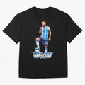 Messi Illustrated Style Drinking Mate ¨C Unique Design by The Goat Classic T-Shirt Turn Football Passion into FIFA World Cup 2026 USA Canada Mexico Connected to Mbappe and Neymar, England and Germany Energy, Stadium Memories, Football Loyalty,