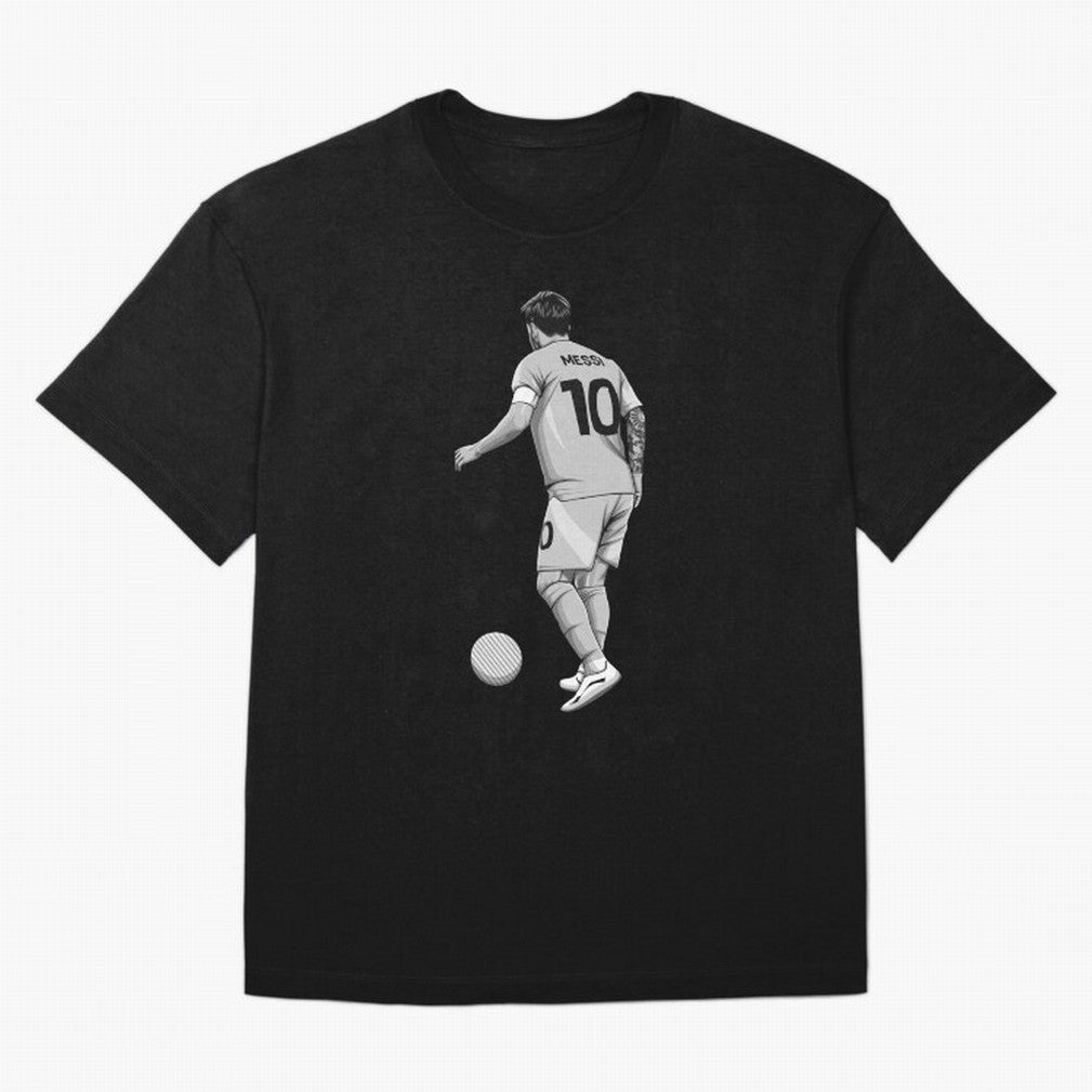 Lionel Messi Black and White Version Classic T-Shirt Remember Iconic Moments from FIFA World Cup 2026 for Fans of Mbappe and Neymar and Spain and Netherlands, Bringing Supporter Pride, Iconic Celebrations, Legendary Names and Global Match Day