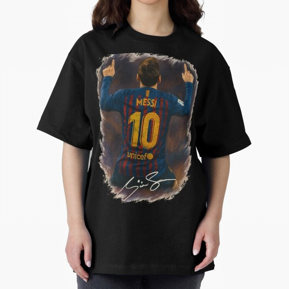 Lionel Messi Barcelona Tribute ¨C Iconic Number 10 Celebration Art Print Classic T-Shirt Fuel Your Fan Pride for FIFA World Cup 2026 Group Stage Built around Messi, CR7 and Mbappe, England, France and Netherlands Energy, Soccer Culture, Superstar