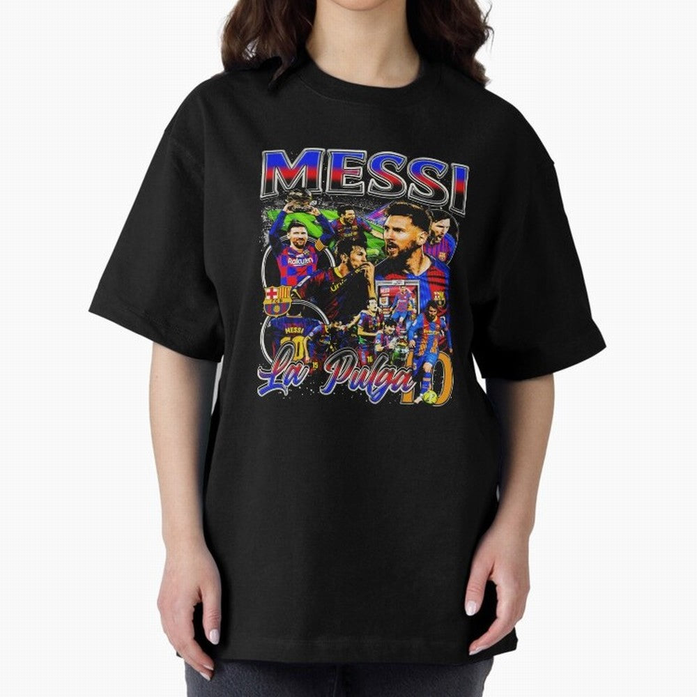 Lionel Messi La Pulga Oversized T-Shirt Make Memories around Global Football Passion for FIFA World Cup 2026 Group Stage, Featuring Haaland and Mbappe, Argentina, France and Brazil, Football History, Final Match Energy, Crowd Noise and Once in a