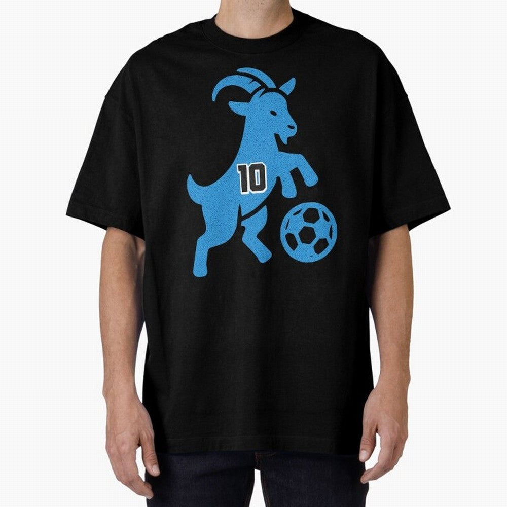 GOAT 10 Football Oversized T-Shirt Carry FIFA World Cup 2026 USA Canada Mexico for Fans of Messi and Cristiano Ronaldo and Brazil, Bringing Worldwide Fan Energy, Dramatic Goals, Stadium Lights and Championship Celebrations; Made for Die Hard