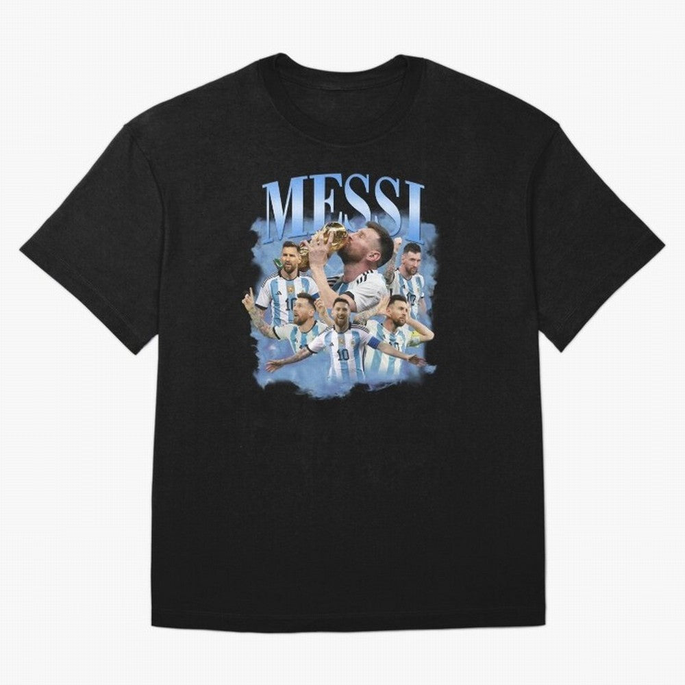 Lionel Messi Footballer Classic T-Shirt Bring Champion Energy into FIFA World Cup 2026 USA Canada Mexico for Fans of Messi and Portugal, Spain and Germany, Bringing Sports Nostalgia, International Competition, Famous Players and Unforgettable