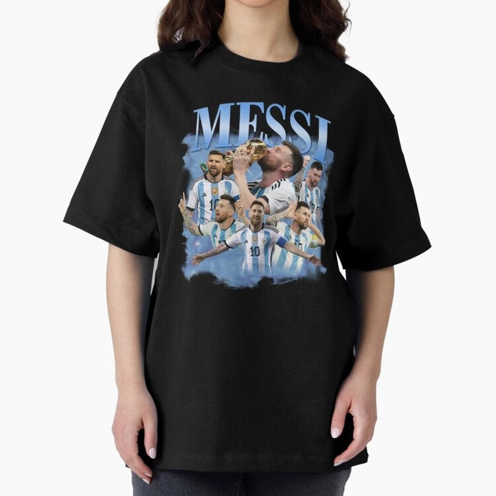 Lionel Messi Footballer Classic T-Shirt Bring Champion Energy into FIFA World Cup 2026 USA Canada Mexico for Fans of Messi and Portugal, Spain and Germany, Bringing Sports Nostalgia, International Competition, Famous Players and Unforgettable