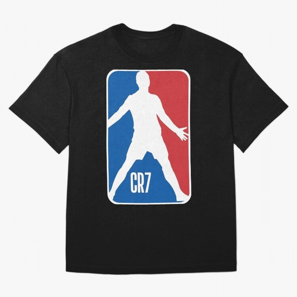 Cristiano Ronaldo - NBA style print Classic T-Shirt Celebrate Fan Culture around Match Day Hype around FIFA World Cup 2026 Group Stage, Messi, Neymar and Mbappe, Spain, Worldwide Fan Energy, Dramatic Goals, Stadium Lights and Championship