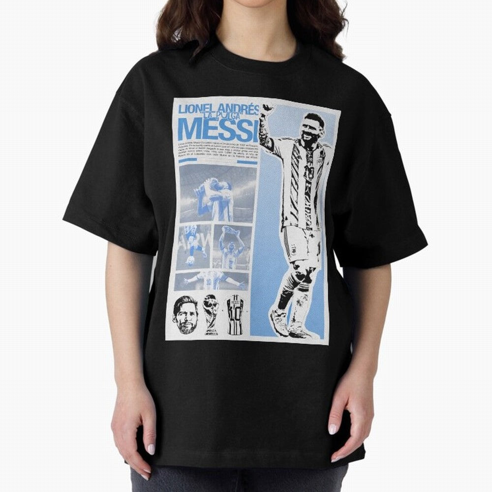 The Flea Lionel Messi Oversized T-Shirt Celebrate the Stars of Match Day Hype around FIFA World Cup 2026 Group Stage, Neymar, Haaland and Cristiano Ronaldo, Germany, Supporter Pride, Iconic Celebrations, Legendary Names and Global Match Day Energy;