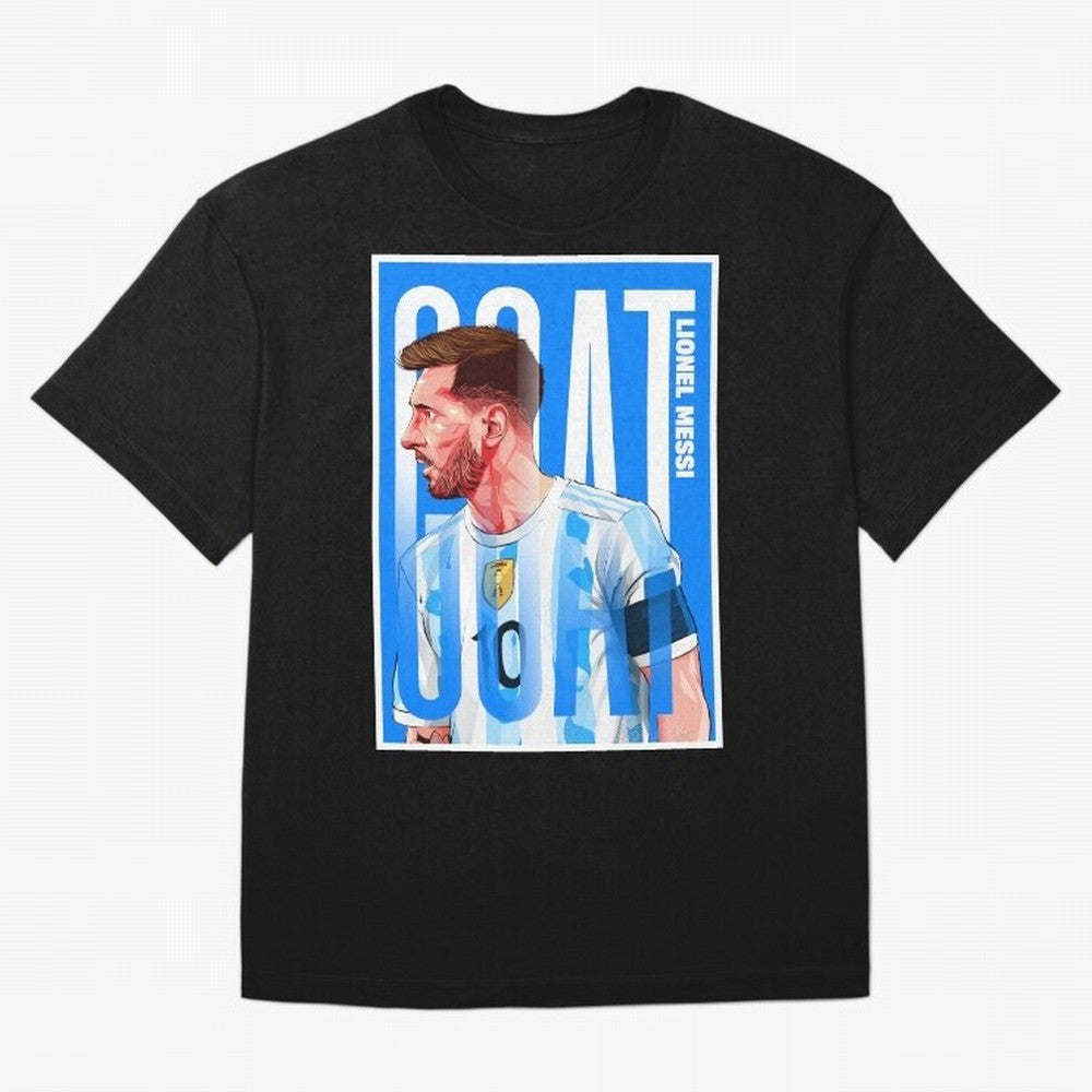 Lionel Messi The GOAT Illustration artwork Premium T-Shirt Upgrade FIFA World Cup 2026 Spirit, Capturing France and Portugal, Messi, Sports Nostalgia, International Competition, Famous Players and Unforgettable Victories; Perfect for People Who