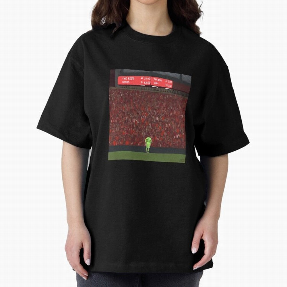 Liverpool 4-0 Barcelona painting Classic T-Shirt Celebrate the Stars of Global Football Passion for FIFA World Cup 2026, Made for Neymar, Haaland and Cristiano Ronaldo, France, Worldwide Fan Energy, Dramatic Goals, Stadium Lights and Championship