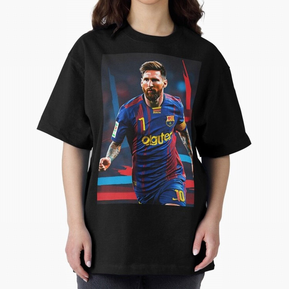 Messi.fcb Oversized T-Shirt Get Ready for the FIFA World Cup 2026 USA Canada Mexico Journey through Haaland and Mbappe Highlights, France and Portugal Pride, Classic Soccer Heritage, Championship Pressure, Fan Loyalty and International Pride;