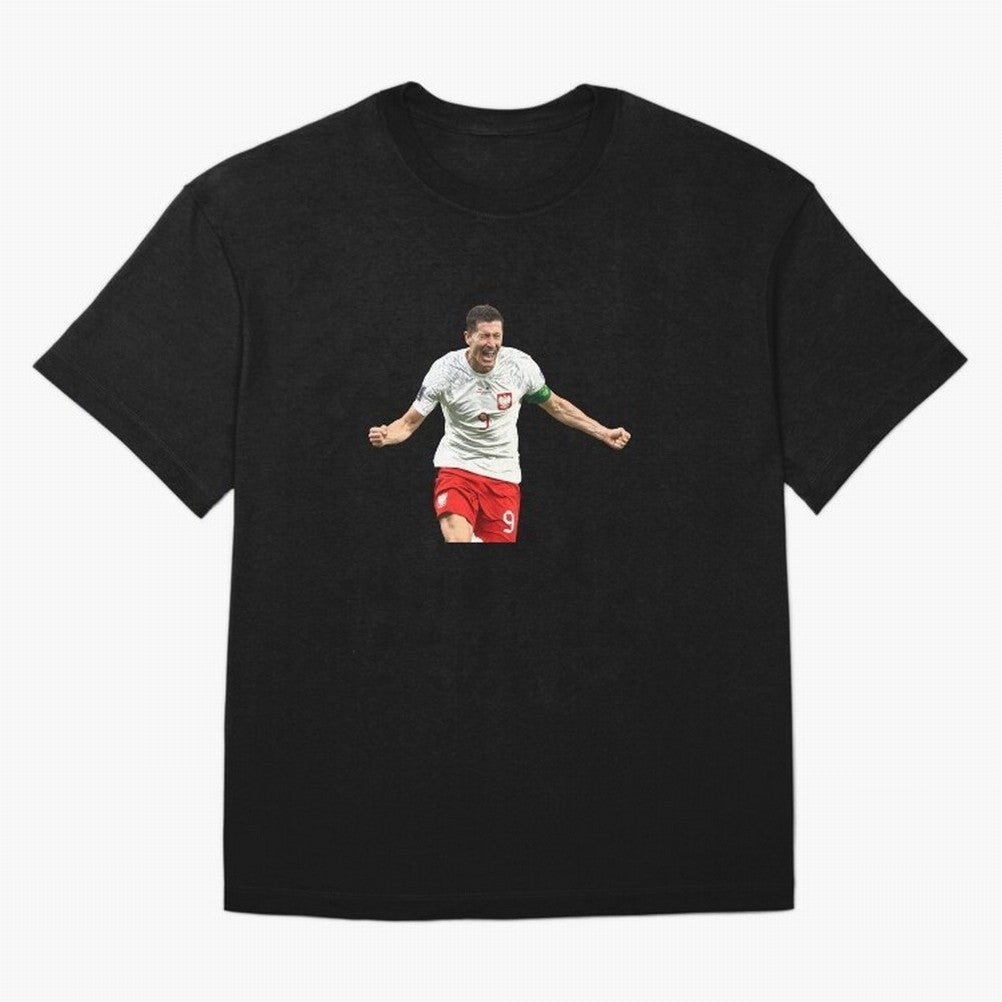 Robert Lewandowski Oversized T-Shirt Relive Legendary Nights from the FIFA World Cup 2026 Group Stage Journey through Messi, Neymar and Mbappe Highlights, France and Portugal Pride, Retro Football Energy, Iconic Rivalries, Trophy Chase Drama and