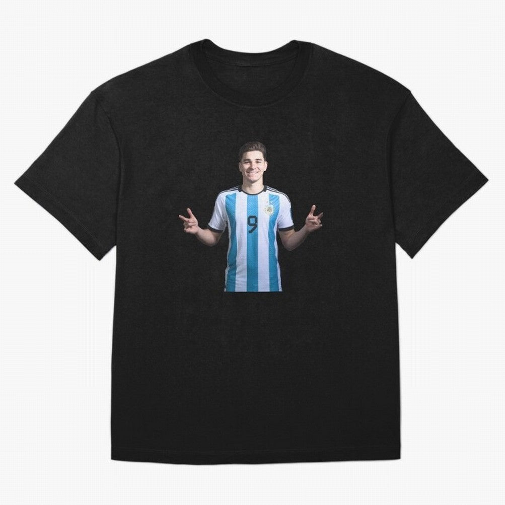 Julian Alvarez Classic T-Shirt Carry Global Football Passion for FIFA World Cup 2026, Connected to Messi, Brazil, Football Festival Excitement, Trophy Ambitions, Country Rivalries and Star Player Buzz; Perfect for Fans, Collectors, Family