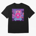 Inter Miami? Football Legend Messi Cyberpunk Retro Futurist Design (Version 3) Classic T-Shirt Represent Football Lovers during FIFA World Cup 2026 USA Canada Mexico Spirit, Celebrating Portugal, Spain and Germany, Mbappe, Vintage Soccer Flavor,
