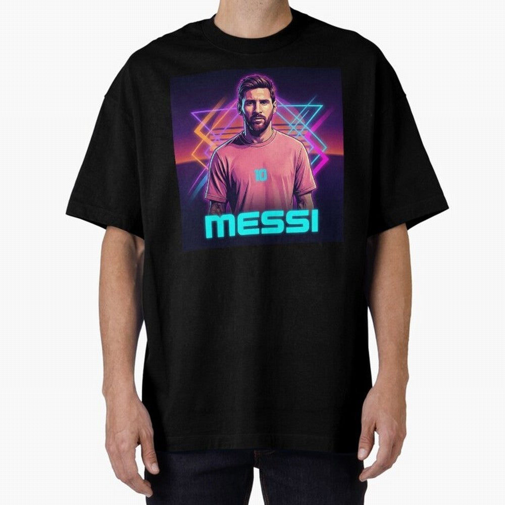 Inter Miami? Football Legend Messi Cyberpunk Retro Futurist Design (Version 5) Classic T-Shirt Feel the Roar of Match Day Hype around FIFA World Cup 2026 Group Stage, CR7, England and Germany, Goal Celebration Energy, Supporter Heritage, Football