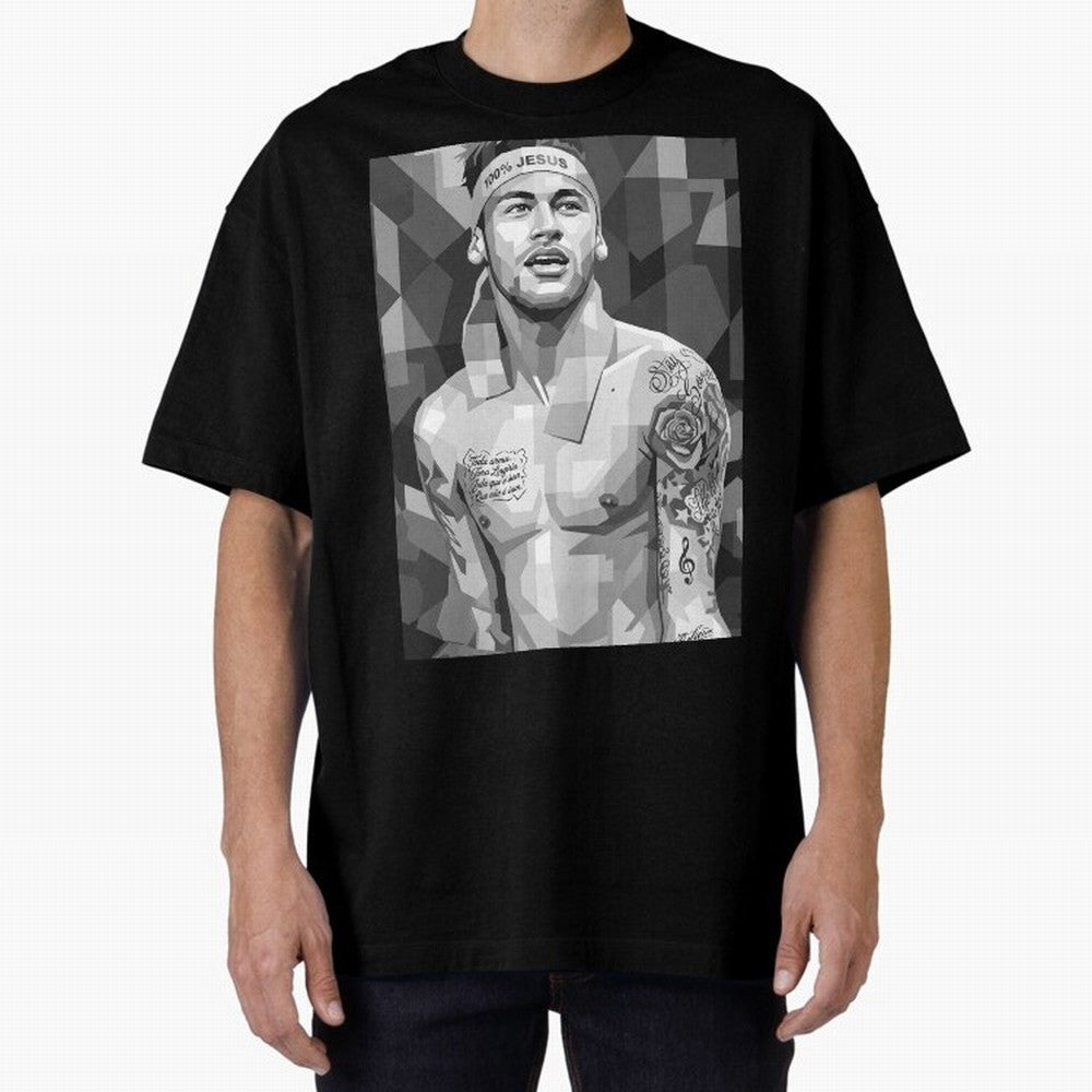 Neymar Grayscale Classic T-Shirt Elevate FIFA World Cup 2026 for Fans of Haaland and France, Bringing Vintage Soccer Flavor, Modern Football Stars, National Flags and Final Night Emotion; Ideal for Fans Who Follow Messi, Cristiano Ronaldo, CR7,