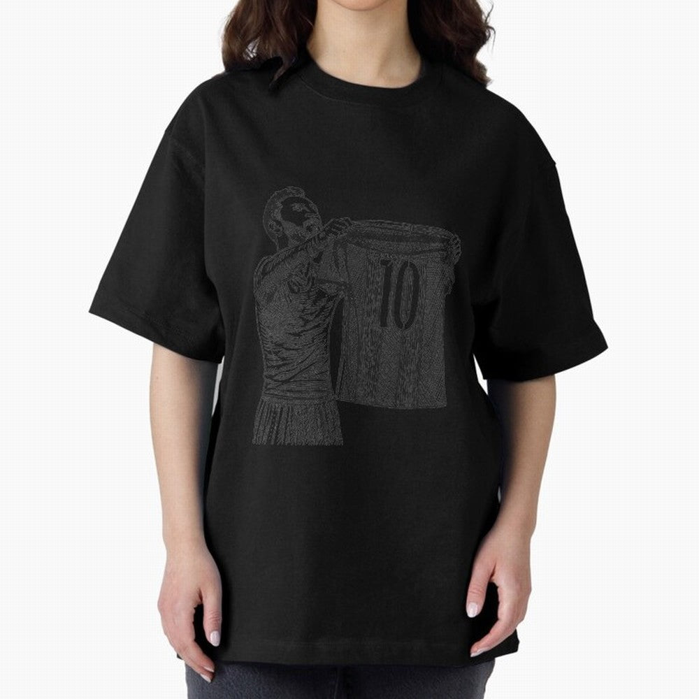 Messi, Barcelona, Bernabeu, Classic Football Moment Oversized T-Shirt Wear the Spirit of Global Football Passion for FIFA World Cup 2026 USA Canada Mexico, Centered on Messi and Cristiano Ronaldo, France and Portugal, Football Passion, Legendary