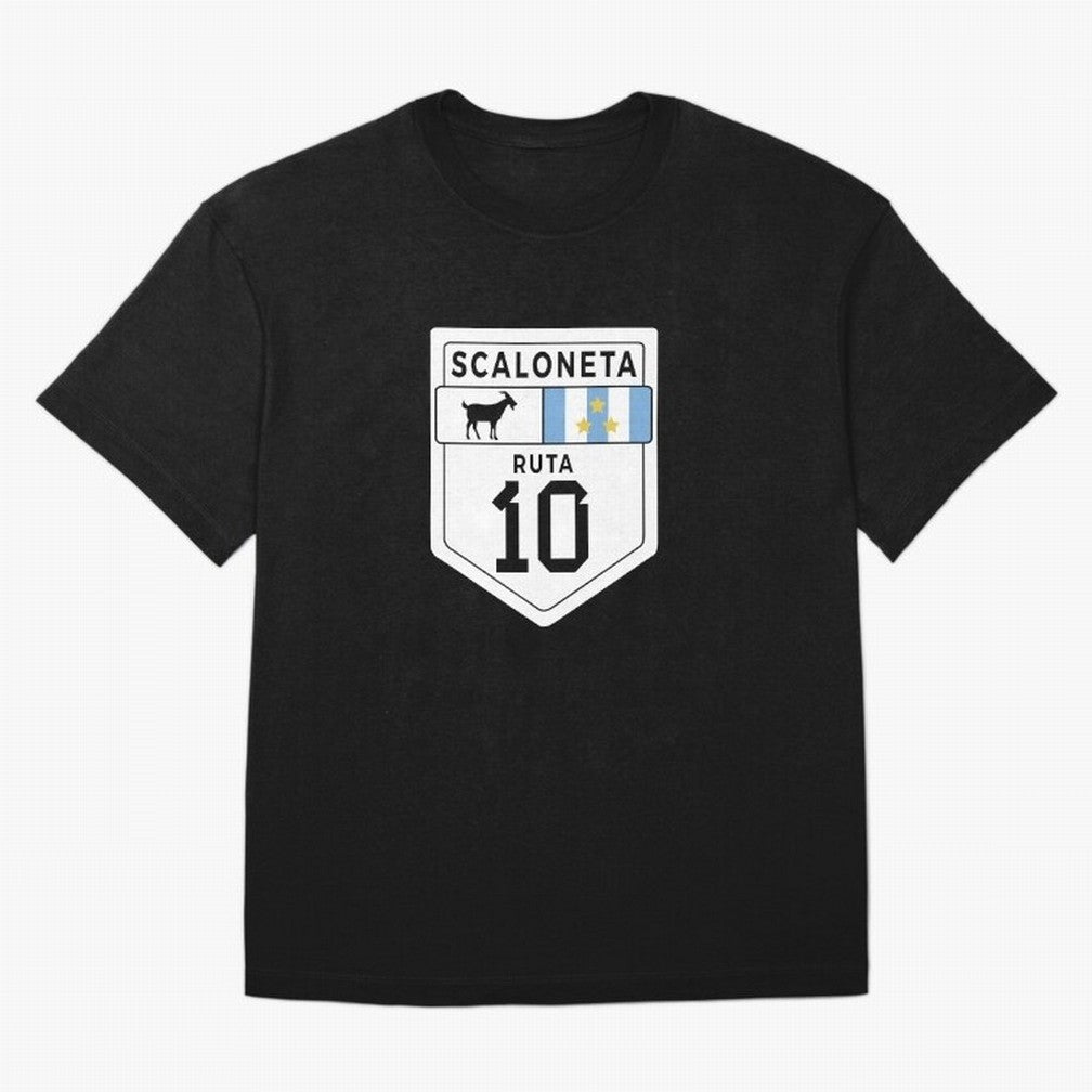 Scaloneta - Messi 10 - Goat Oversized T-Shirt Bring Global Tournament Vibes to the FIFA World Cup 2026 Journey through Messi, CR7 and Mbappe Highlights, Portugal, Spain and Germany Pride, Champion Mindset, Group Stage Buzz, Knockout Tension and