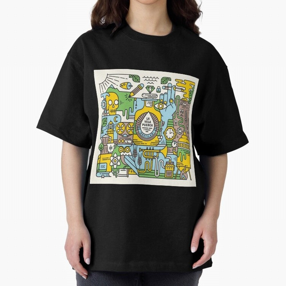 LA VELA PUERCA ROCK Oversized T-Shirt Celebrate Supporters United by FIFA World Cup 2026 Spirit, Featuring Spain, Haaland, Sports Nostalgia, International Competition, Famous Players and Unforgettable Victories; Perfect for People Who Love