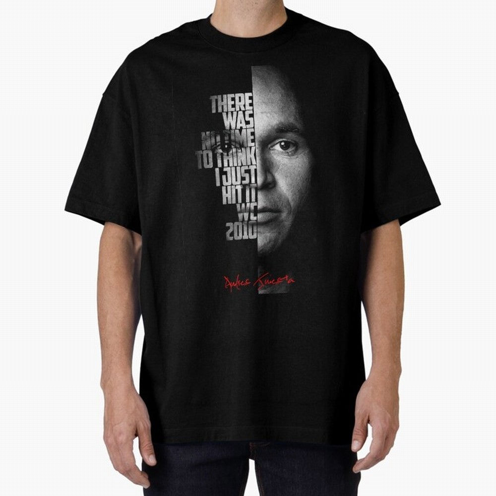 Black and white Andres Iniesta Quote. Classic T-Shirt Relive the Noise and Pride of Global Football Passion for FIFA World Cup 2026 Group Stage, Centered on Neymar, Haaland and Cristiano Ronaldo, Spain, Football Festival Excitement, Trophy