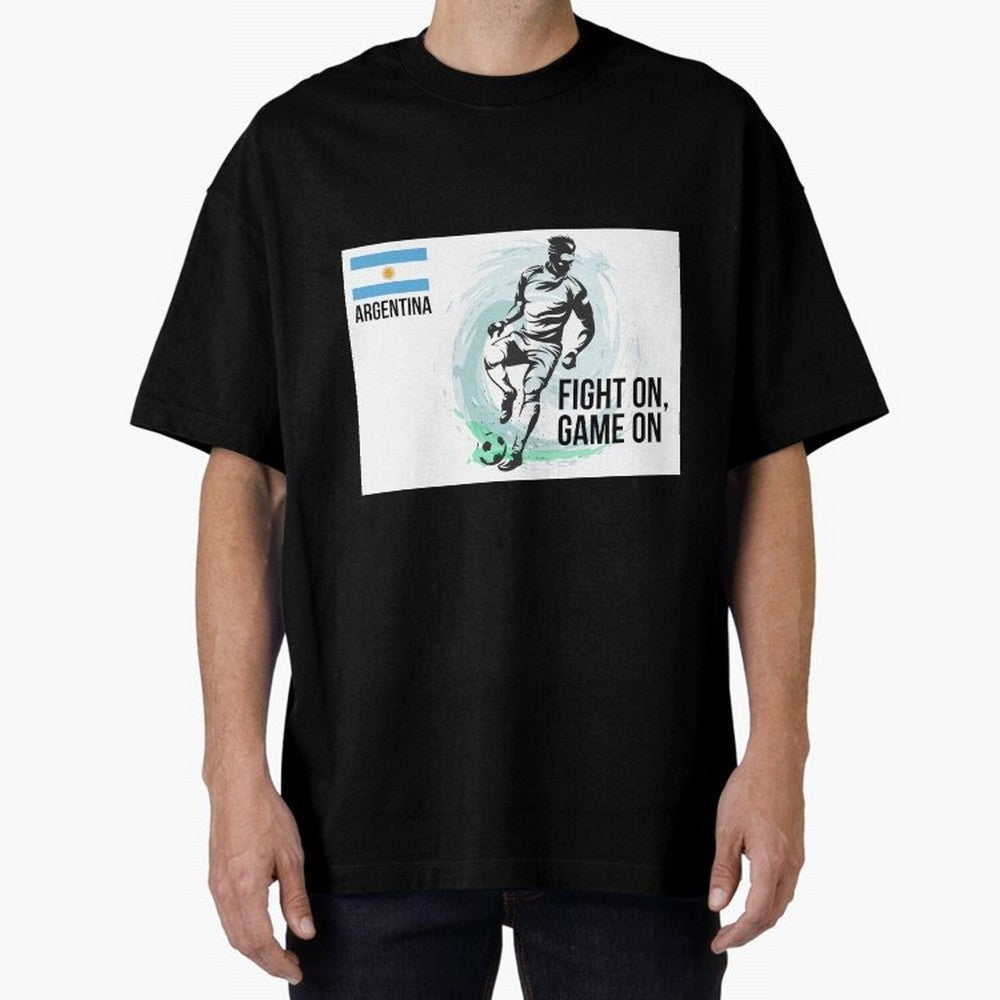 Argentinian Football Player Playing Football - Football Classic T-Shirt Celebrate Match Day Hype around FIFA World Cup 2026 Group Stage, Messi and Cristiano Ronaldo, Netherlands, Vintage Soccer Flavor, Modern Football Stars, National Flags and
