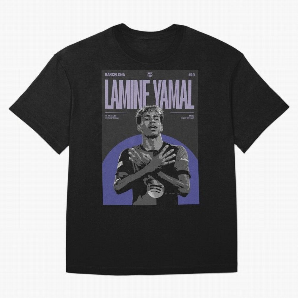 Lamine Yamal Barcelona Poster HD Premium T-Shirt Unlock Global Football Passion for FIFA World Cup 2026 USA Canada Mexico, Driven by Messi, Germany, Worldwide Fan Energy, Dramatic Goals, Stadium Lights and Championship Celebrations; Made for