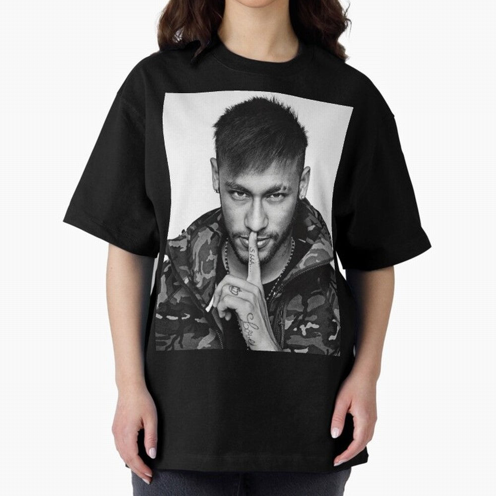 Neymar Art Oversized T-Shirt Fuel the FIFA World Cup 2026 Journey through Messi Highlights, Brazil Pride, Football History, Final Match Energy, Crowd Noise and Once in a Lifetime Moments; Ideal for Football Dads, Football Moms, Friends, Collectors